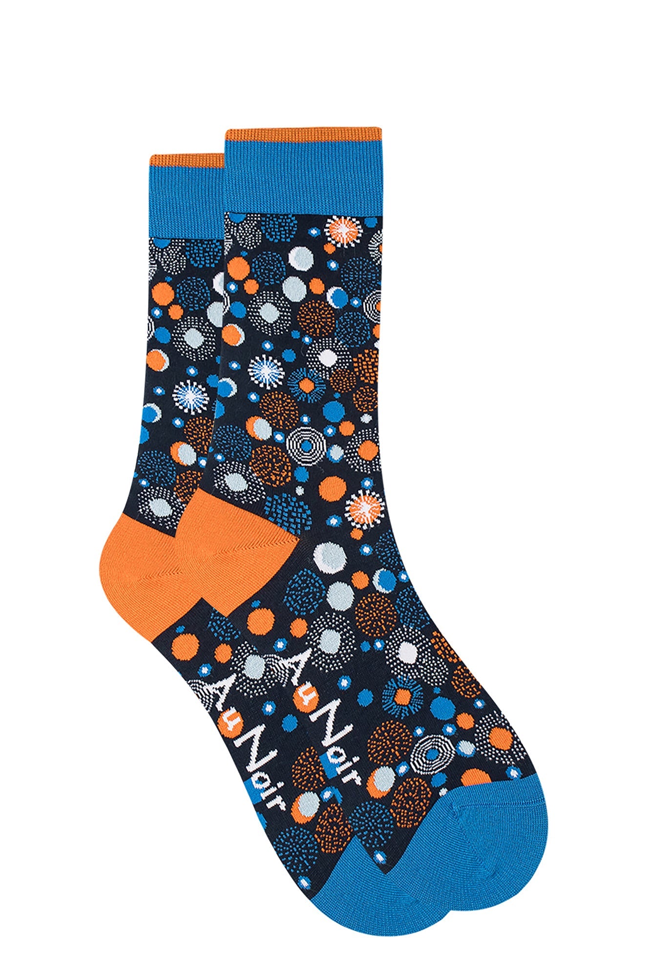 Boite de 3 bas pour homme par Au Noir | PACK_FA24-8 Marine Orange | Machemise.ca, inventaire complet de la marque Au Noir