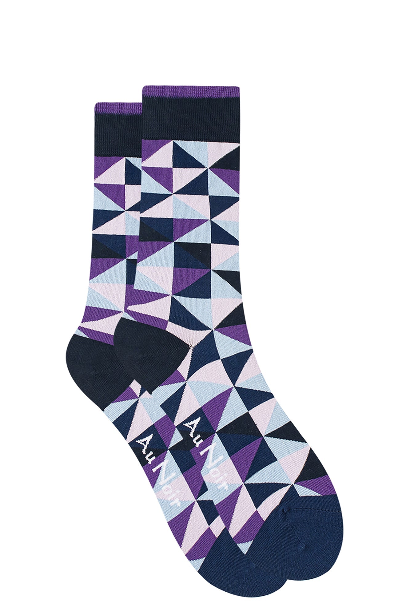 Boite de 3 bas pour homme par Au Noir | PACK_FA24-5 Bleu Mauve | Machemise.ca, inventaire complet de la marque Au Noir