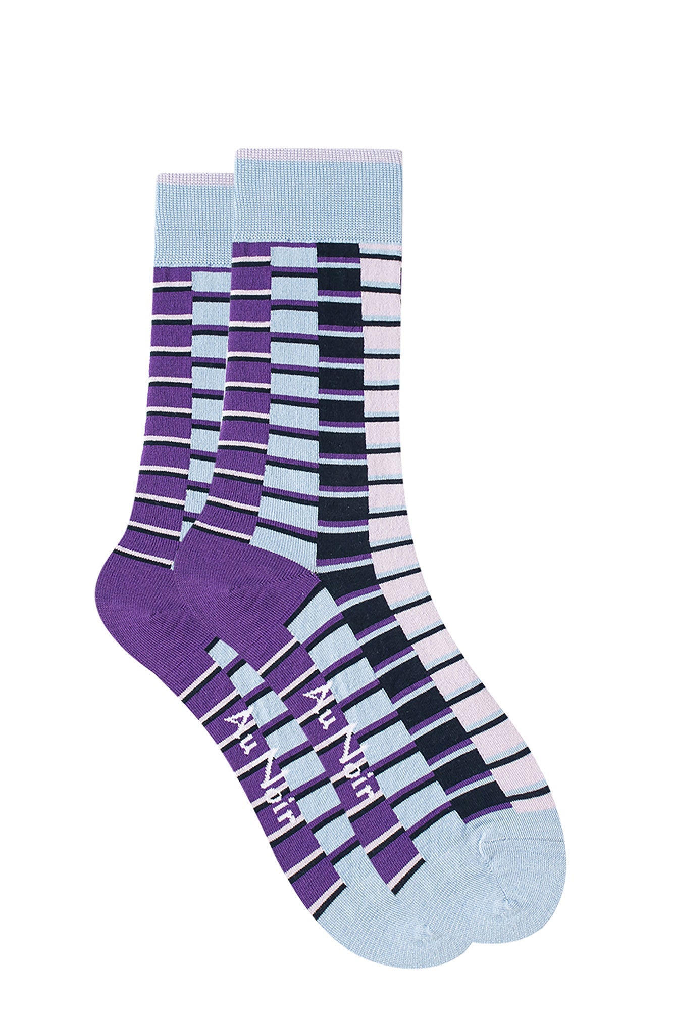 Boite de 3 bas pour homme par Au Noir | PACK_FA24-5 Bleu Mauve | Machemise.ca, inventaire complet de la marque Au Noir