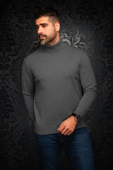 Chandail col roulé en laine mérino pour homme par Au Noir | ARKANES Gris Foncé | Machemise.ca, inventaire complet de la marque Au Noir