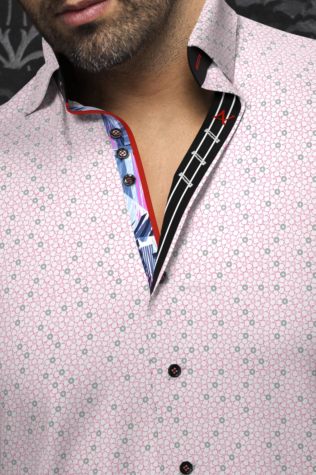 Chemise manches longues pour homme par Au Noir | ATLAS Rose | Machemise.ca, inventaire complet de la marque Au Noir