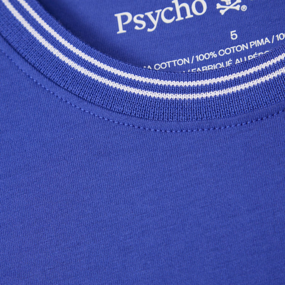 T-Shirt pour homme par Psycho Bunny | Logan Tee B6U137B200 Bleu Royal | Machemise.ca, vêtements mode pour hommes