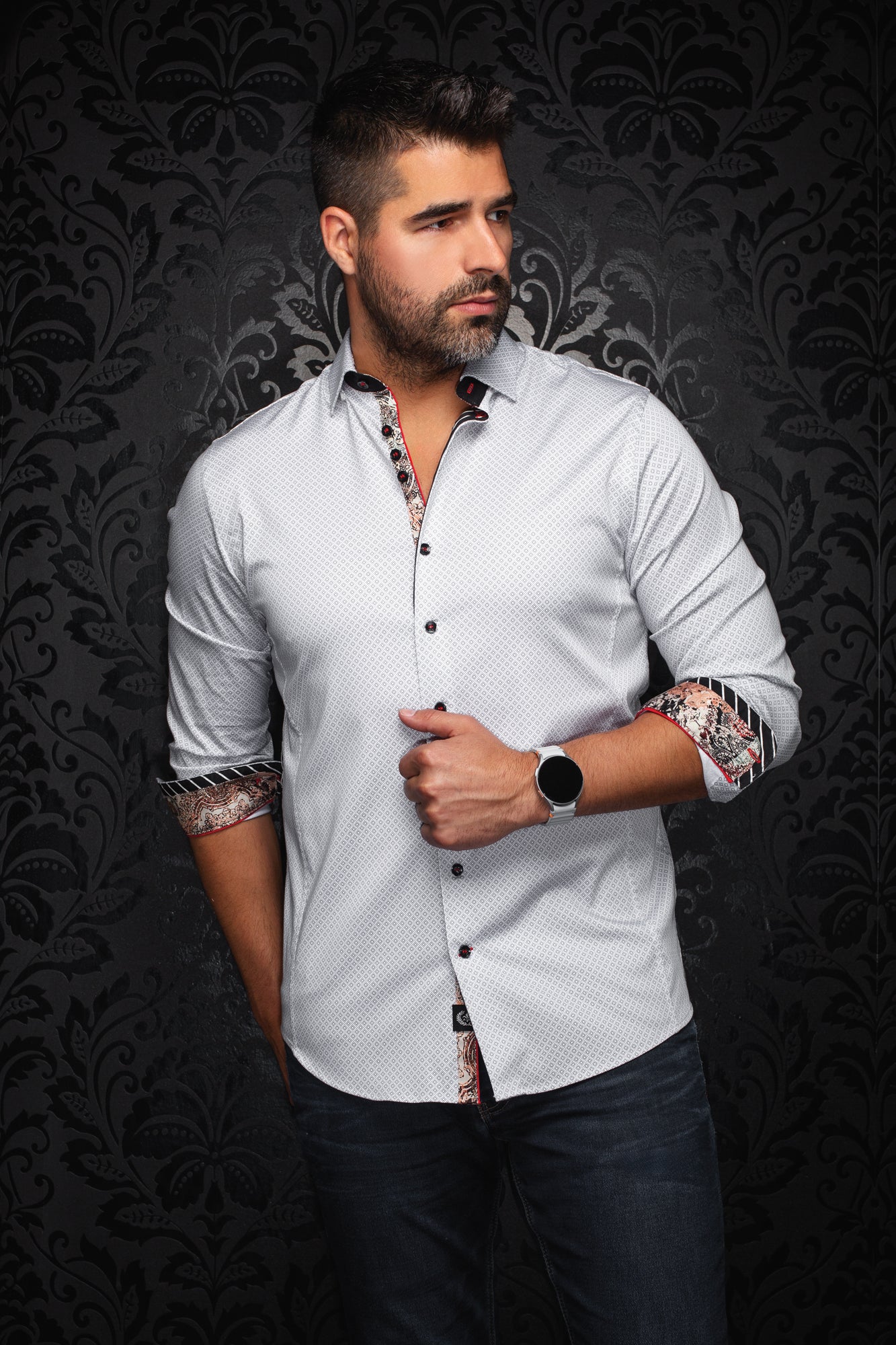 Chemise manches longues pour homme par Au Noir | BANGALORE Blanc | Machemise.ca, inventaire complet de la marque Au Noir