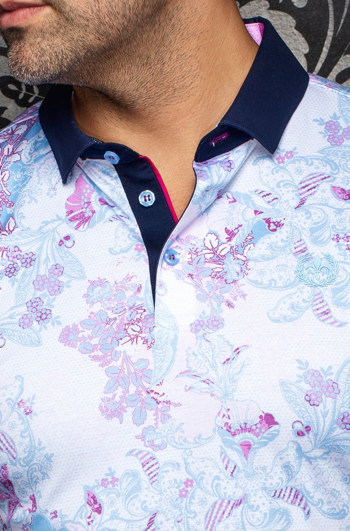 Polo pour homme par Au Noir | BAROSSA Blanc Rose | Machemise.ca, inventaire complet de la marque Au Noir