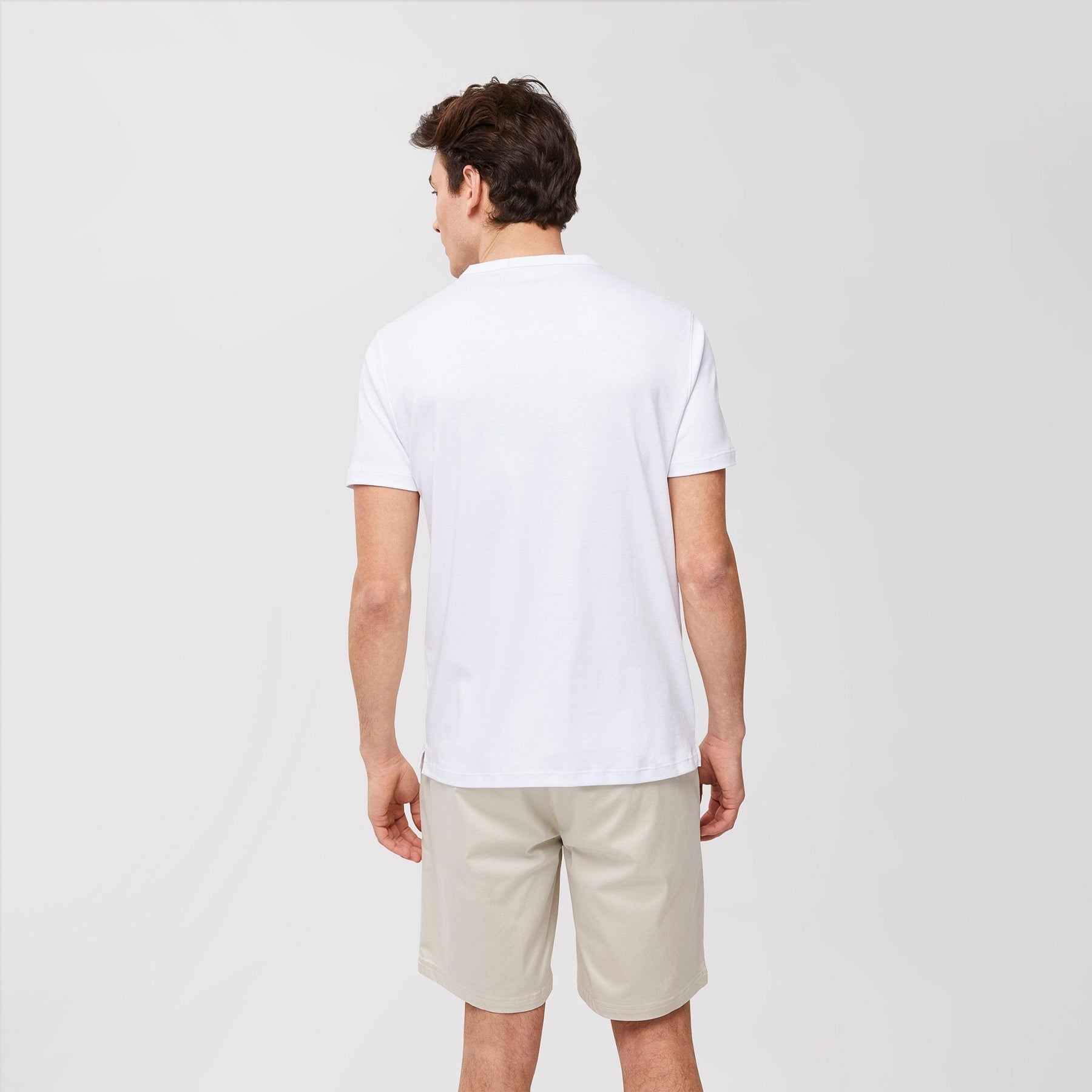 Chandail manches courtes henley pour homme par Robert Barakett | Georgia RB01173 Blanc | Machemise.ca, vêtements mode pour hommes