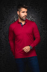 Polo manches longues pour homme par Au Noir | CHELSEA Cabernet | Machemise.ca, inventaire complet de la marque Au Noir