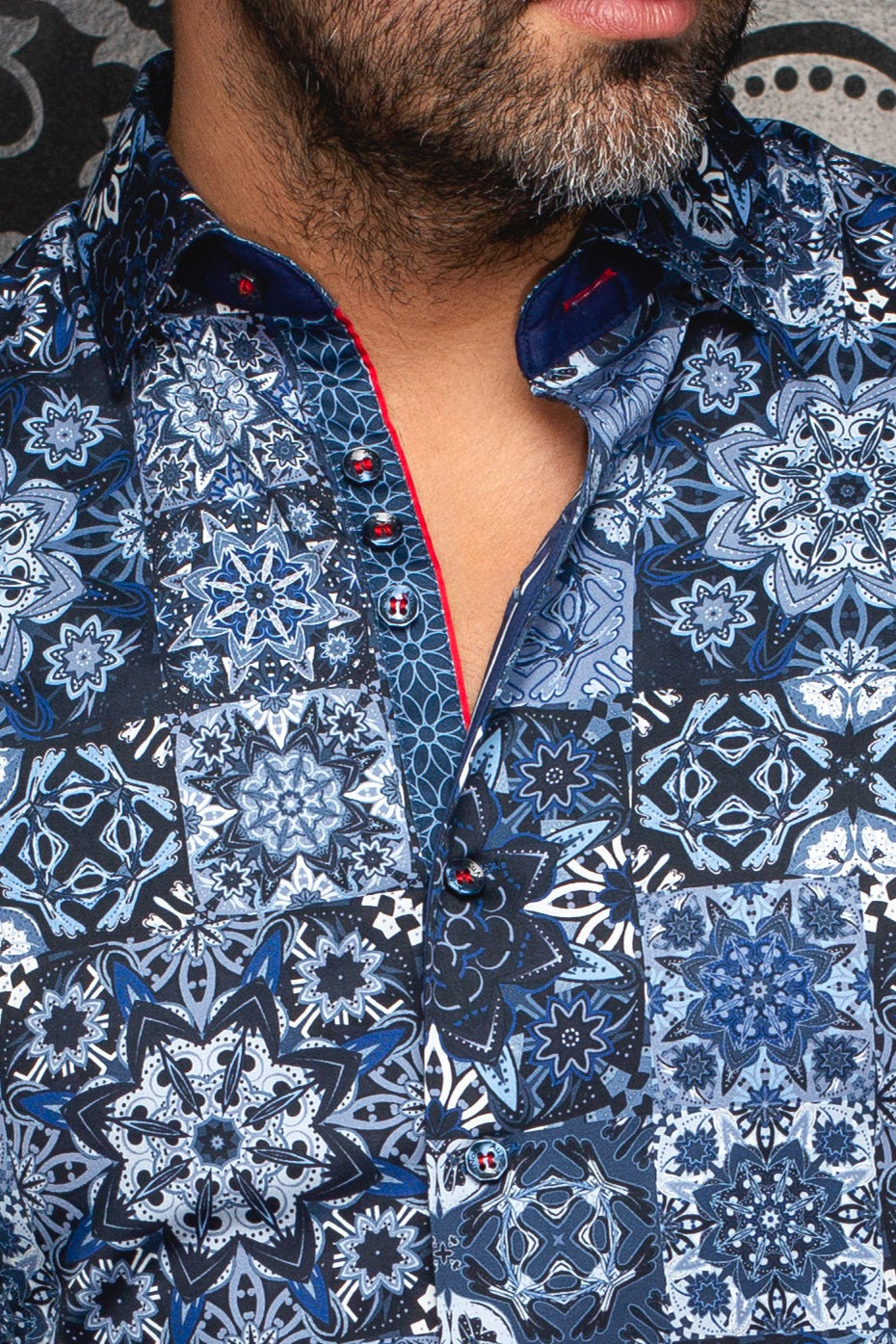 Chemise manches longues pour homme par Au Noir | CLOVIS Marine Blanc | Machemise.ca, inventaire complet de la marque Au Noir