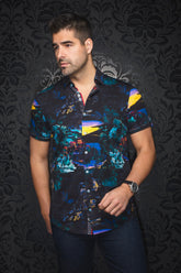 Chemise manches courtes en Knit pour homme par Au Noir | ELSTER(SS) Noir | Machemise.ca, inventaire complet de la marque Au Noir