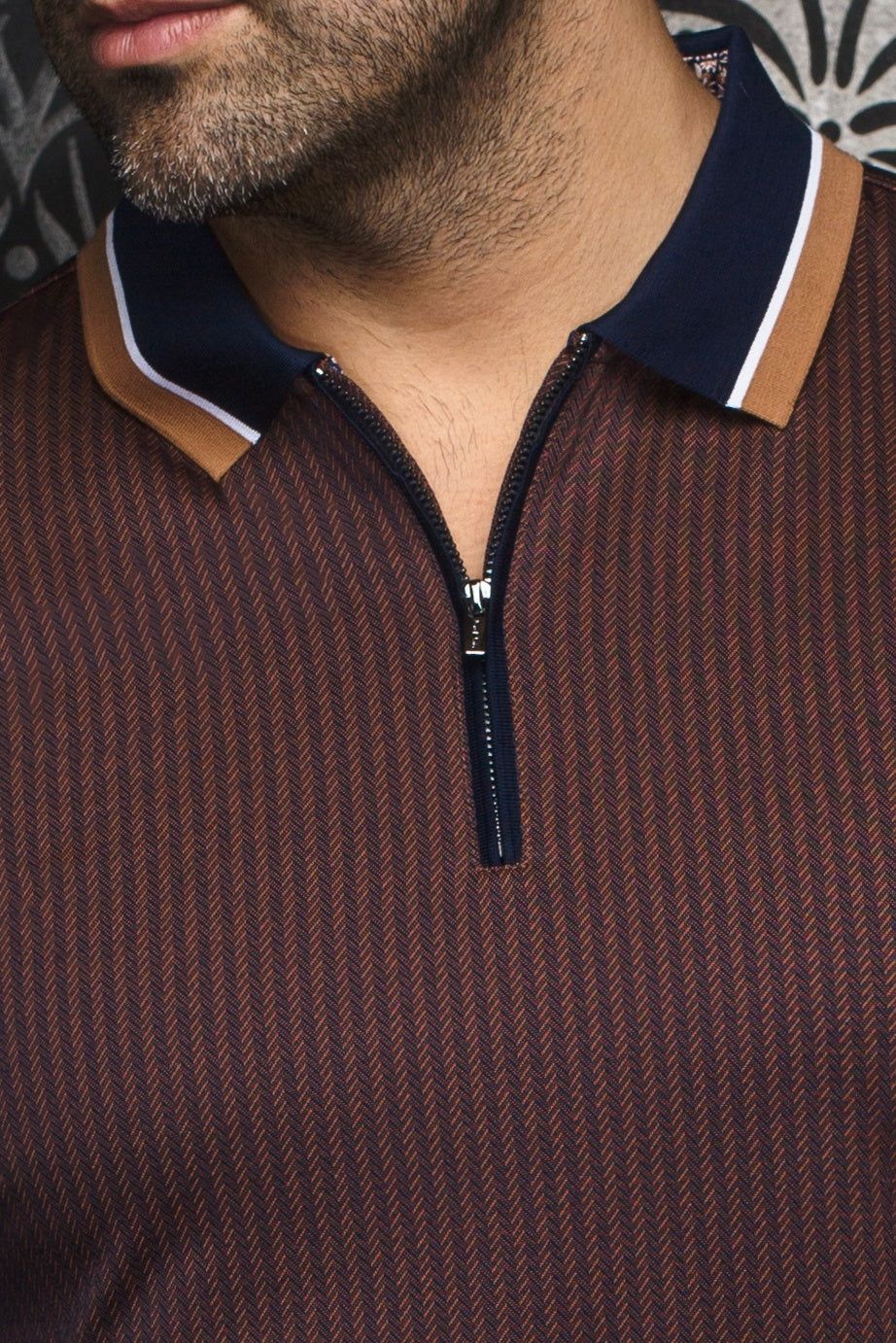 Polo manches longues pour homme par Au Noir | FEDERICO Tabac | Machemise, inventaire complet de la marque Au Noir