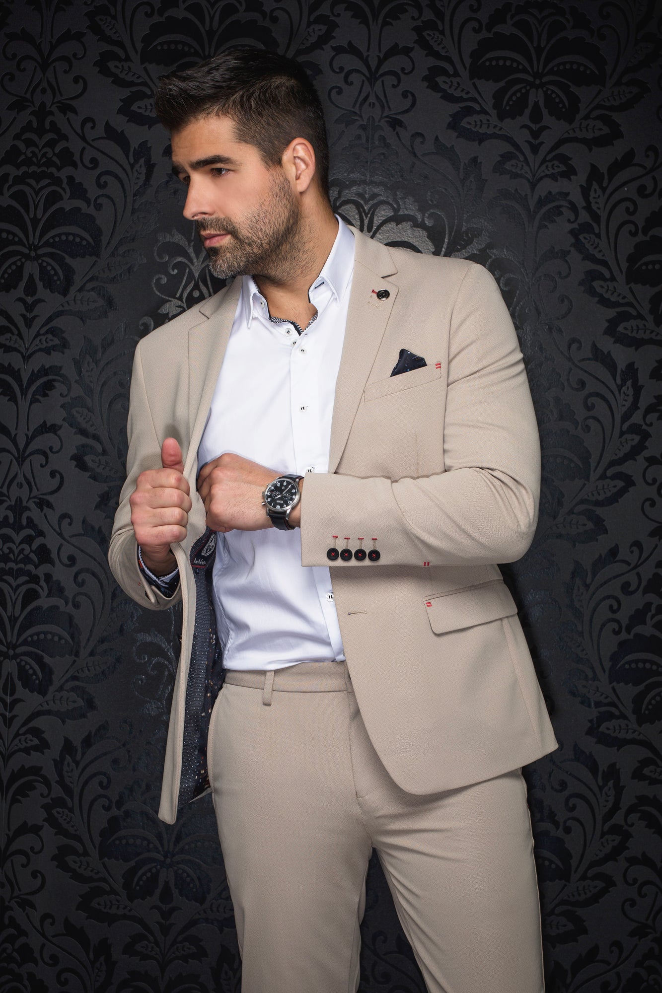 Veston pour homme par Au Noir GT3 Taupe