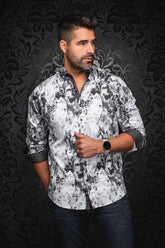 Chemise manches longues pour homme par Au Noir | JASPER Blanc Noir | Machemise.ca, inventaire complet de la marque Au Noir