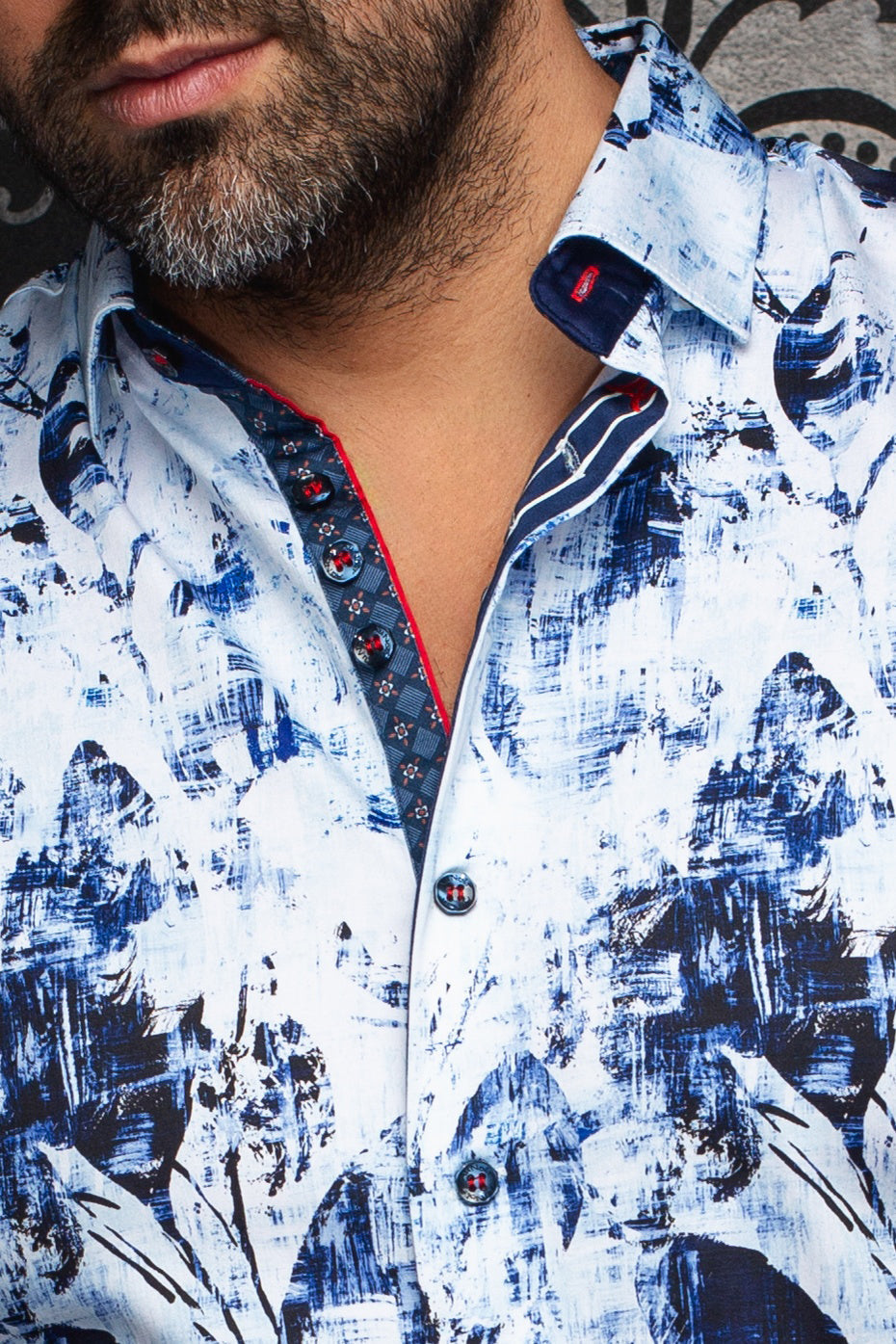 Chemise manches longues pour homme par Au Noir | JASPER Blanc Bleu | Machemise.ca, inventaire complet de la marque Au Noir