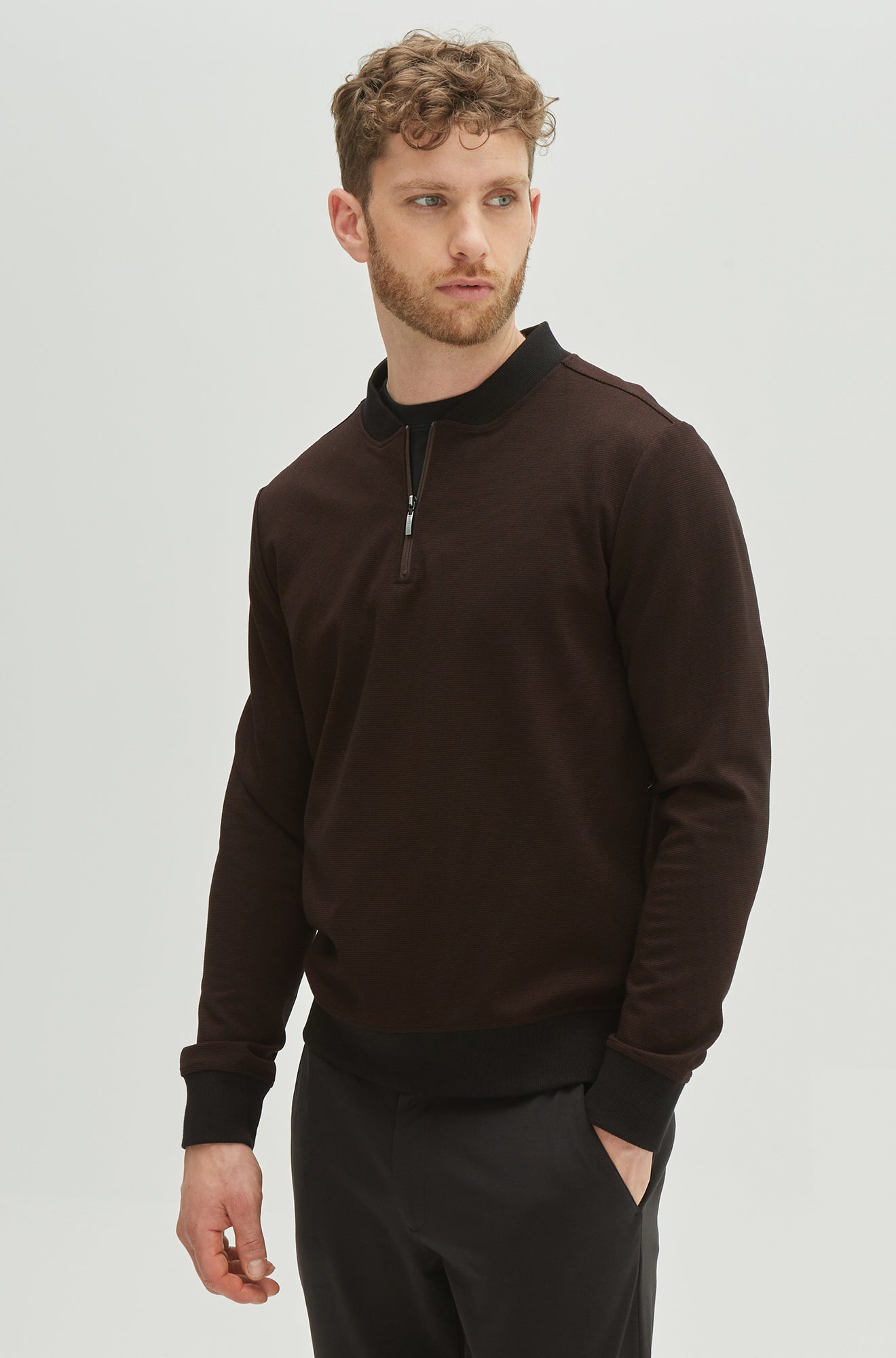 Chandail manches longues pour homme par Robert Barakett | Jamestown RB12045 Port | Boutique Vvög, vêtements mode pour homme et femme