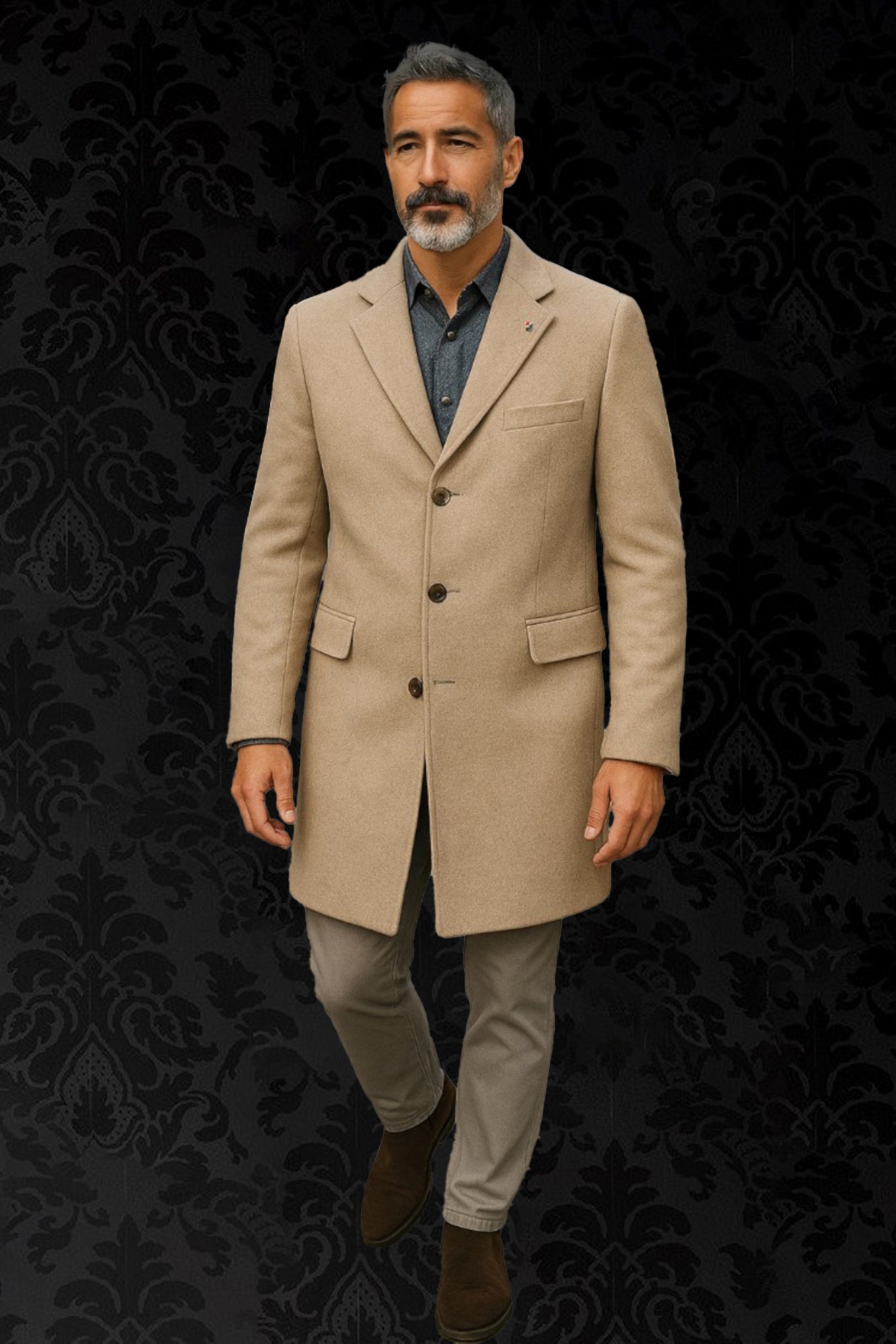 princess polly baby blue dress Men's winter coat by Au Noir | KLAMATH Oatmeal