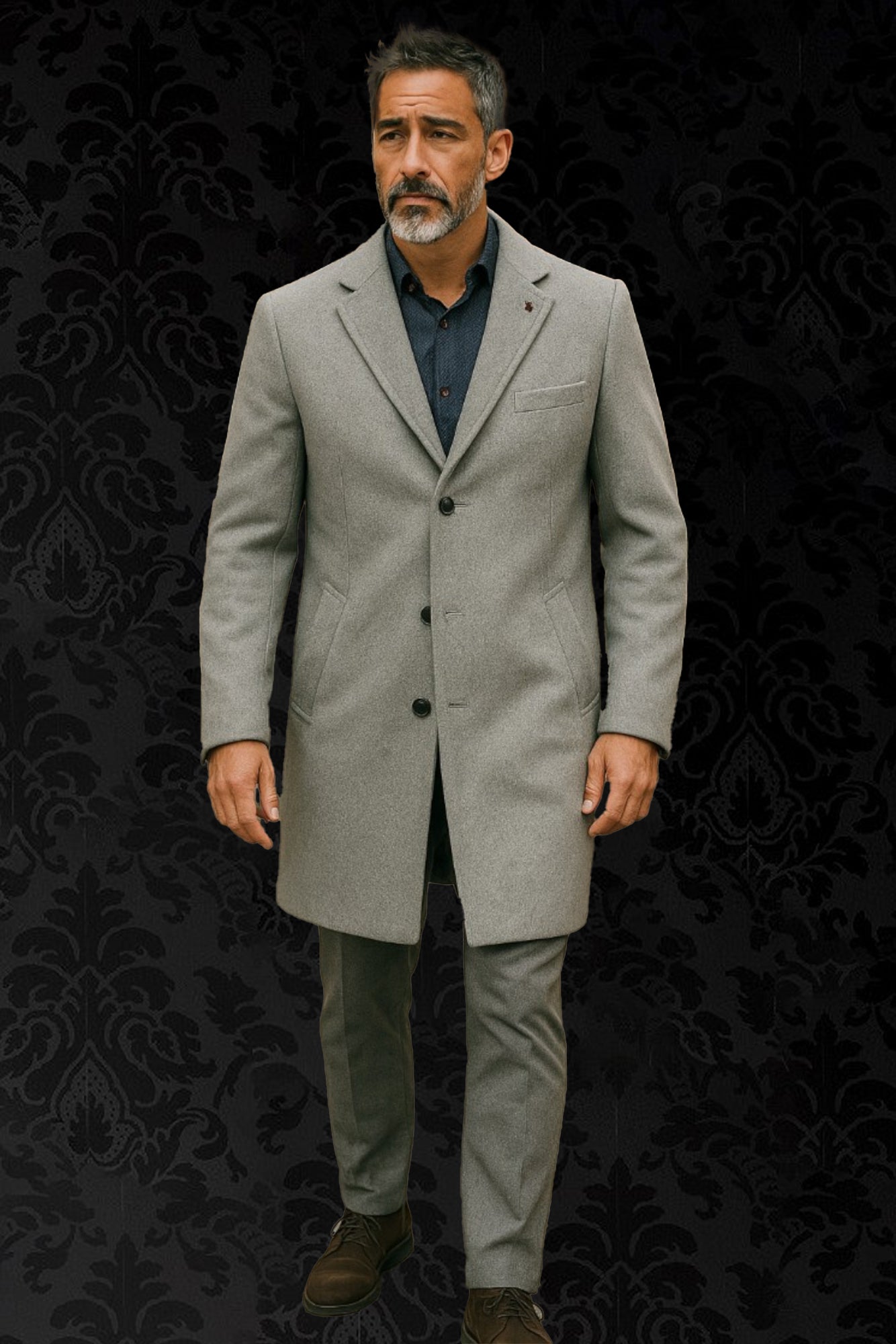 Men's winter coat by Au Noir KLAMATH Grey Available on
