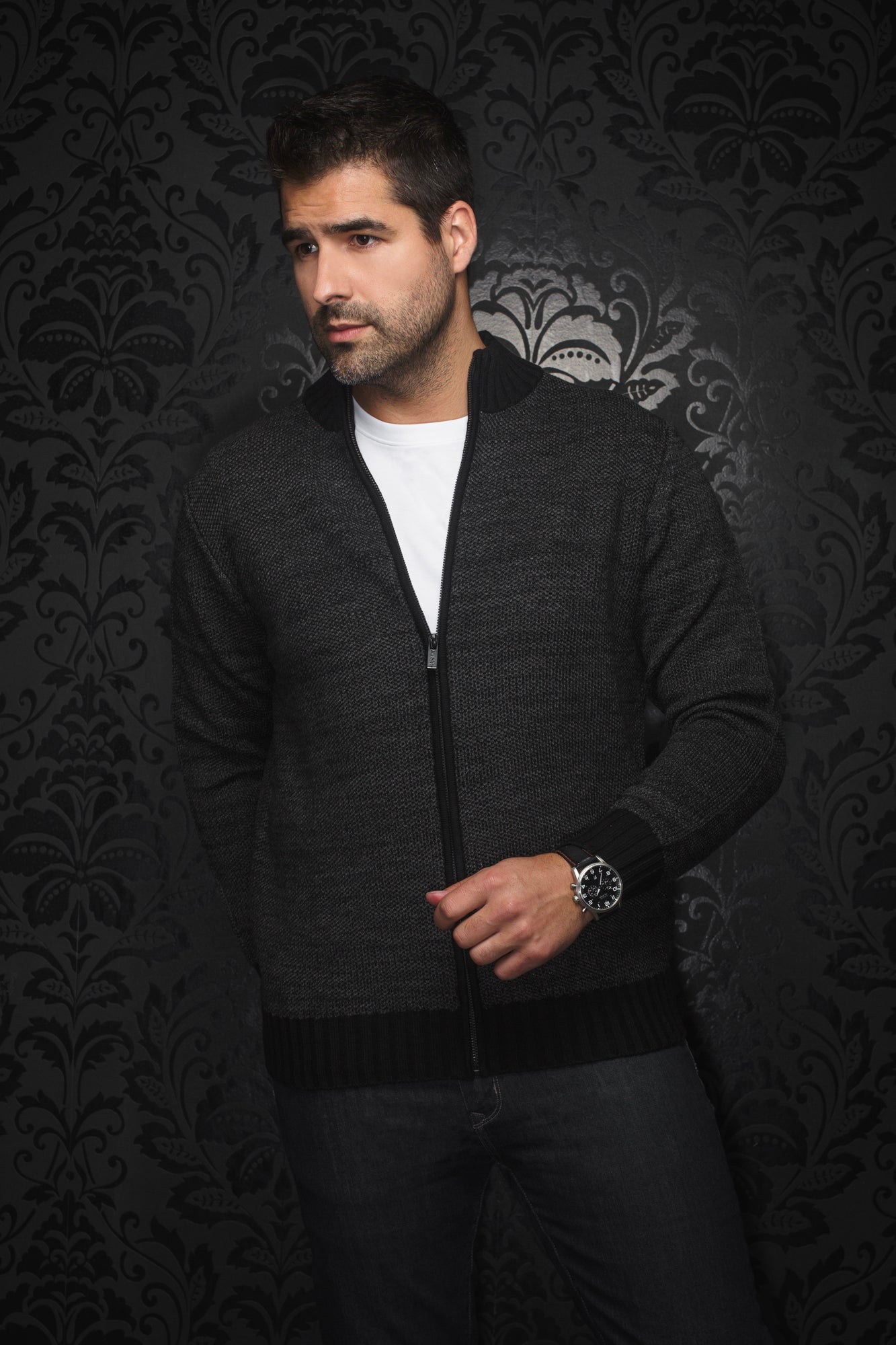 Black wool vest on sale