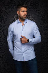 Chemise en nylon pour homme par Au Noir | MONTESSORI Bleu Clair | Machemise.ca, inventaire complet de la marque Au Noir
