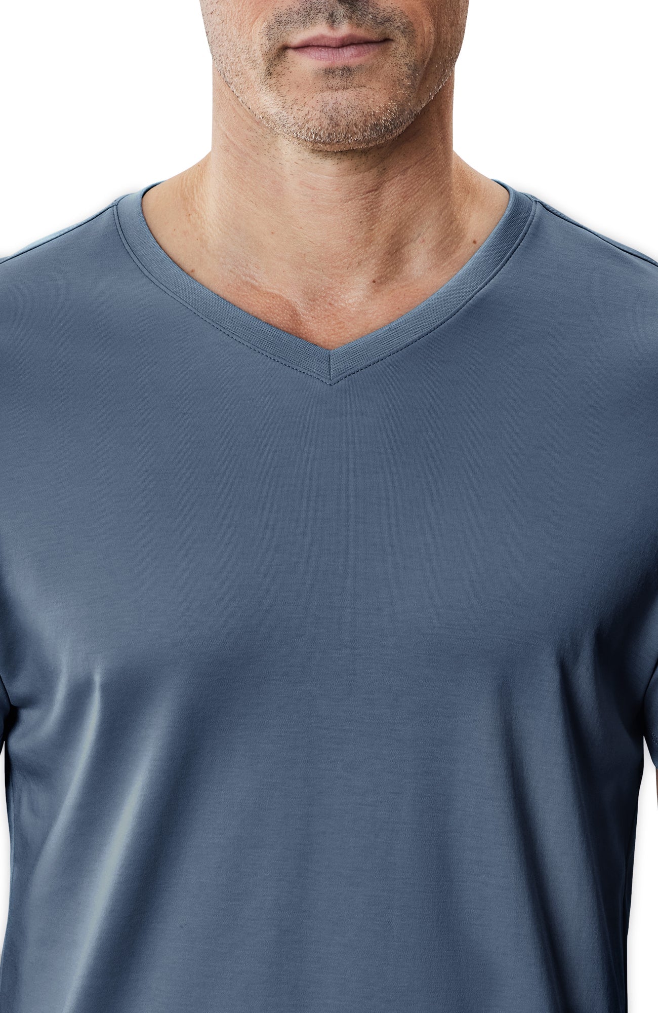 T-shirt à manches courtes col V pour homme par Robert Barakett | 23336V Georgia Vague Océanique | Machemise.ca, vêtements mode pour hommes
