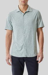 Chemise M.C. pour homme par Robert Barakett | RB61130 Anton Aqua | Boutique Vvög, vêtements mode pour homme et femme