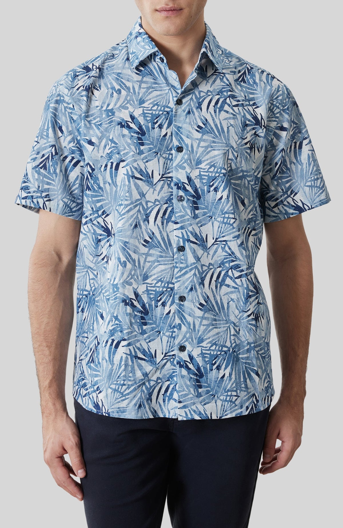 Chemise tissée pour homme par Robert Barakett | RB61243 Keneth Bleu Délavé | Boutique Vvög, vêtements mode pour homme et femme