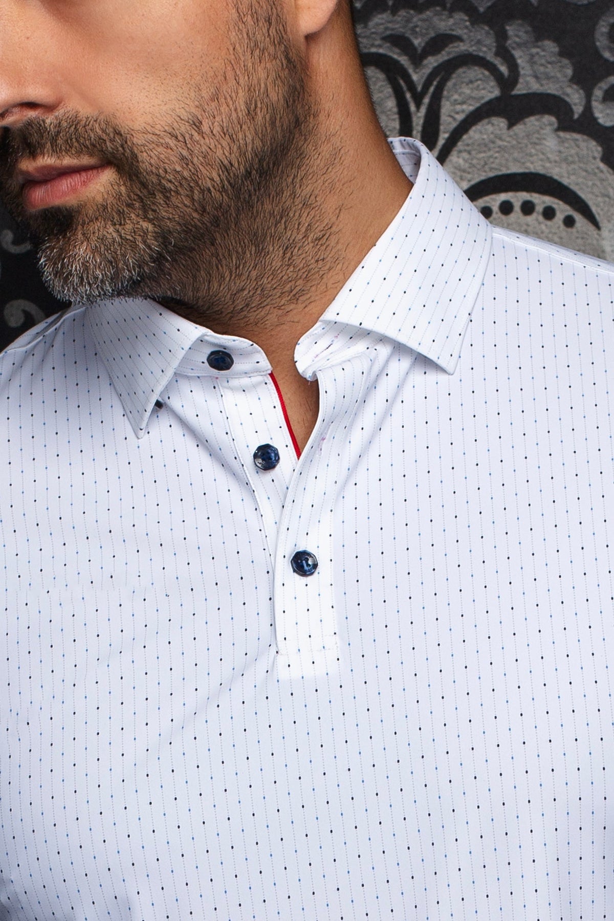 Polo en nylon pour homme par Au Noir | RAPHY (SS) NDL Blanc | Machemise.ca, inventaire complet de la marque Au Noir