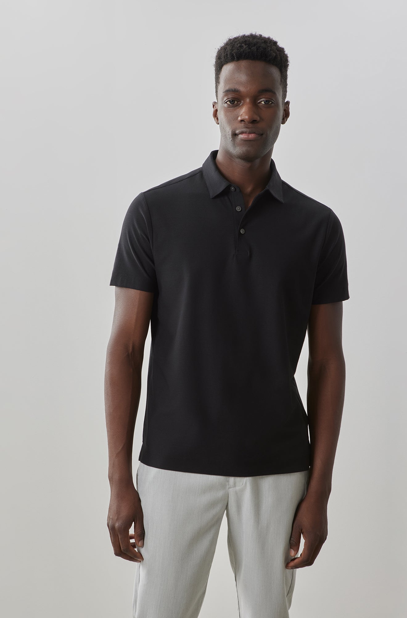 Polo à manches courtes pour homme par Robert Barakett | RB31040 Hickman Noir | Machemise.ca, vêtements mode pour hommes