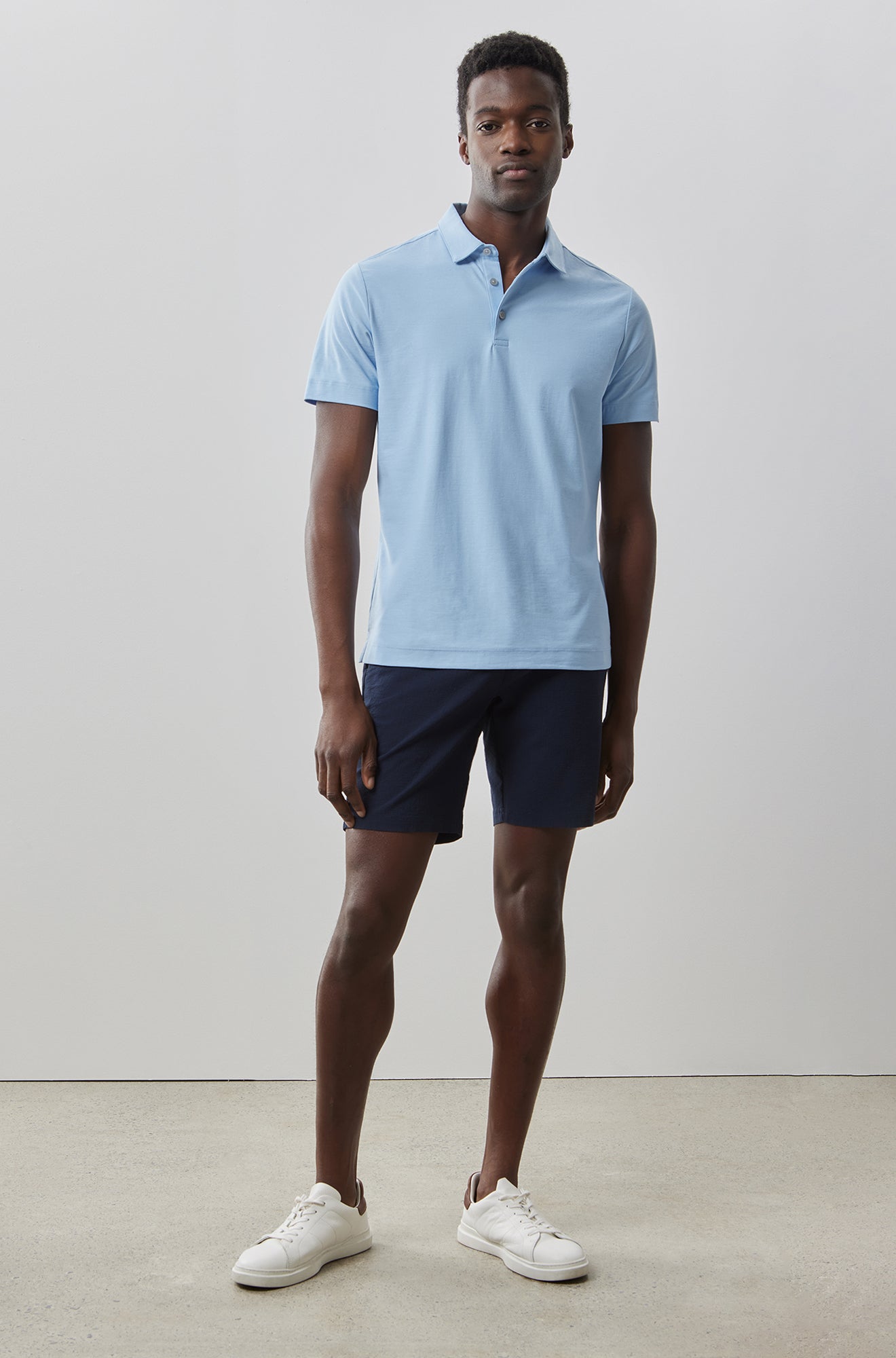 Polo à manches courtes pour homme par Robert Barakett | RB31040 Hickman Cloche Bleue | Machemise.ca, vêtements mode pour hommes