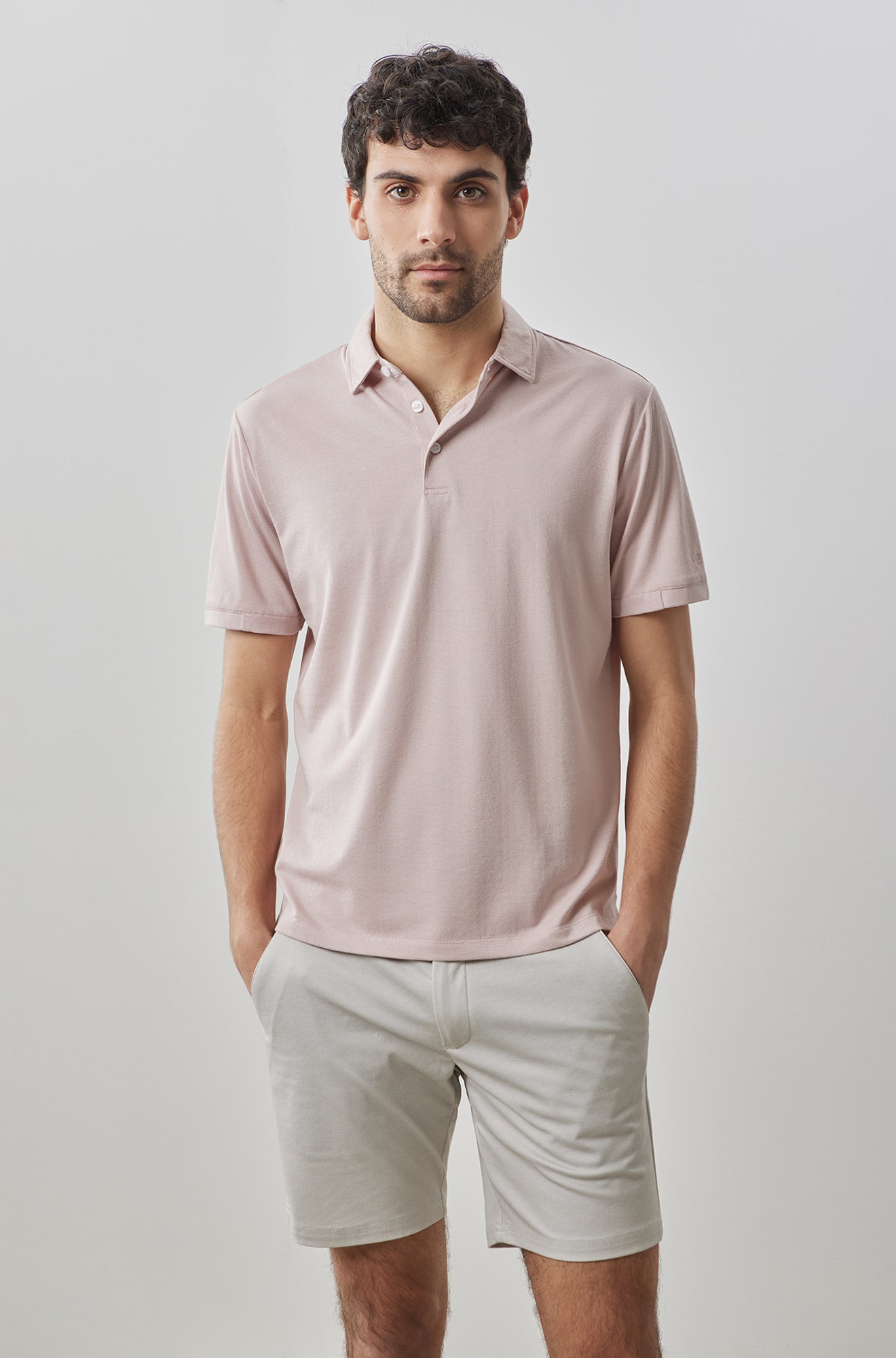 Polo à manches courtes pour homme par Robert Barakett | RB31088 Ragdan Corail | Machemise.ca, vêtements mode pour hommes