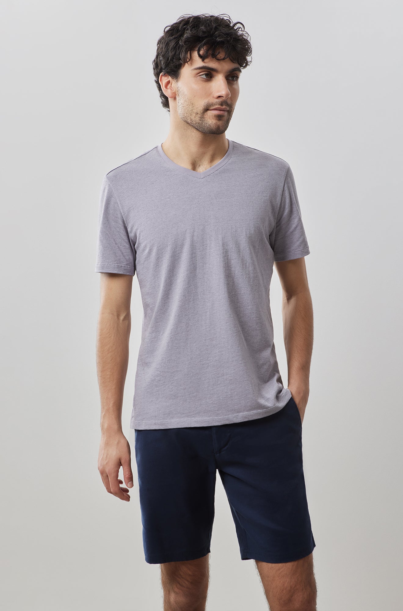T-Shirt V-neck pour homme par Robert Barakett | Thoreau RB41135 Violet | Boutique Vvög, vêtements mode pour homme et femme