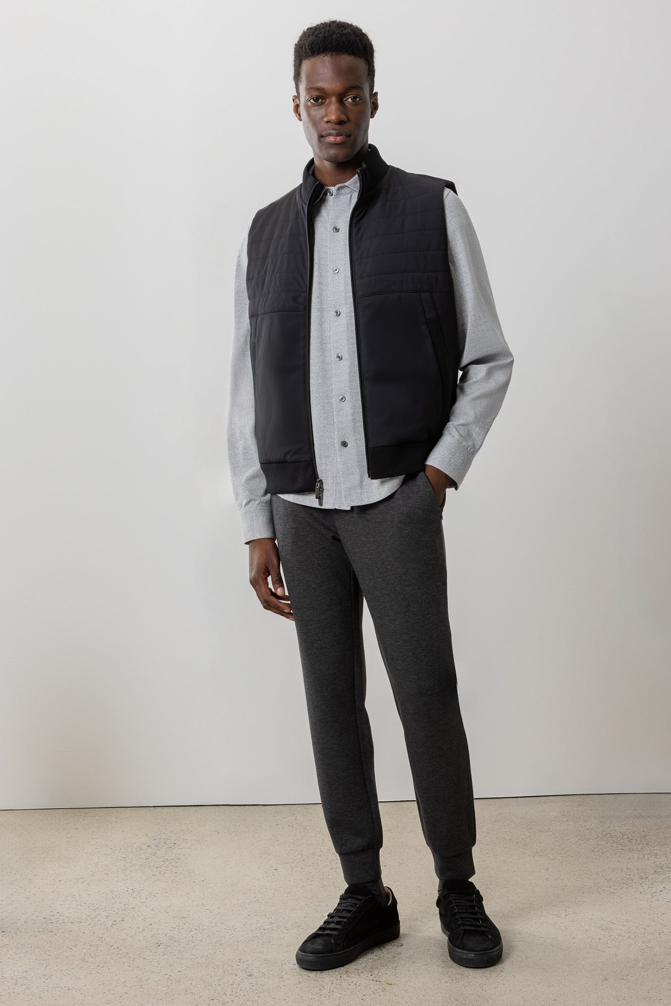 Veste matelassé pour homme par Robert Barakett | RB41541 Fremantle Noir | Machemise.ca, vêtements mode pour hommes