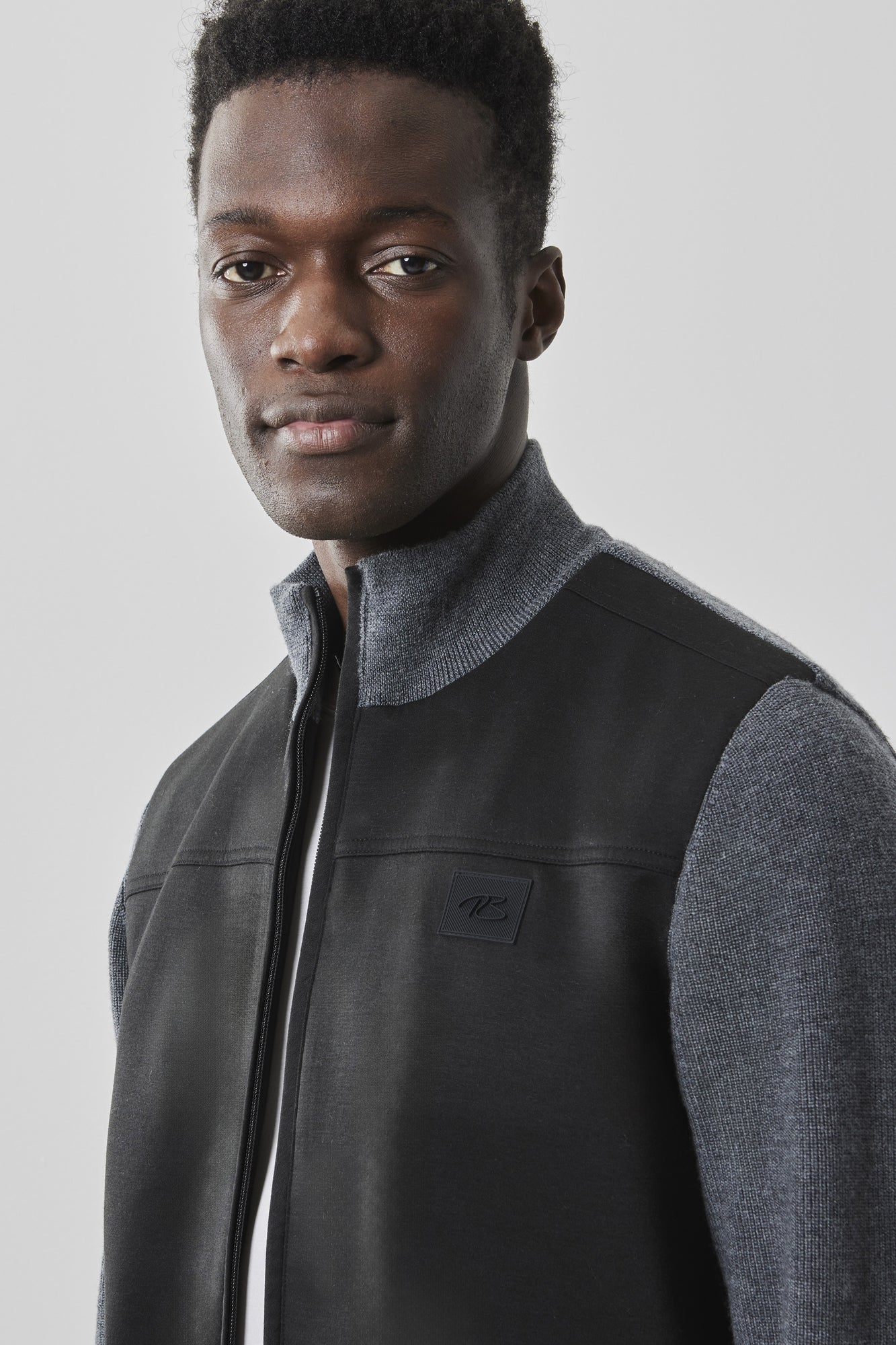 Veste entièrement zippé pour homme par Robert Barakett | RB41555 Cooper Anthracite | Machemise.ca, vêtements mode pour hommes
