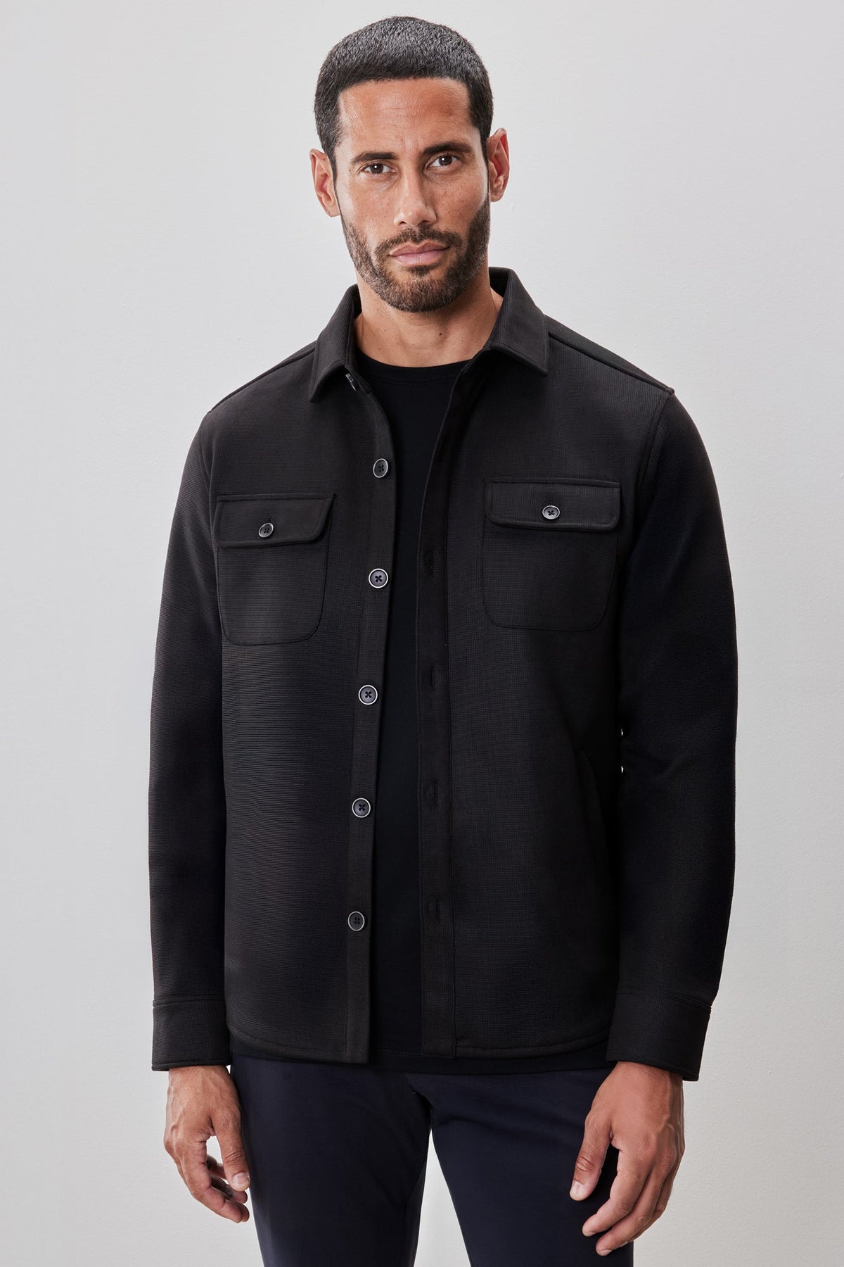 Surchemise pour homme par Robert Barakett | RB52191 Andreas Noir | Machemise.ca, vêtements mode pour hommes