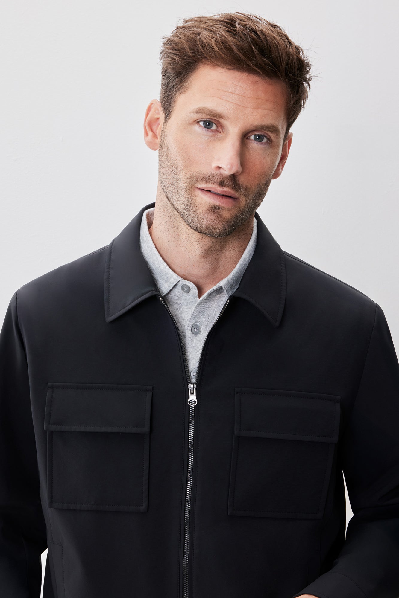 Veste pour homme par Robert Barakett | Jerry RB52597 Noir | Machemise.ca, vêtements mode pour hommes