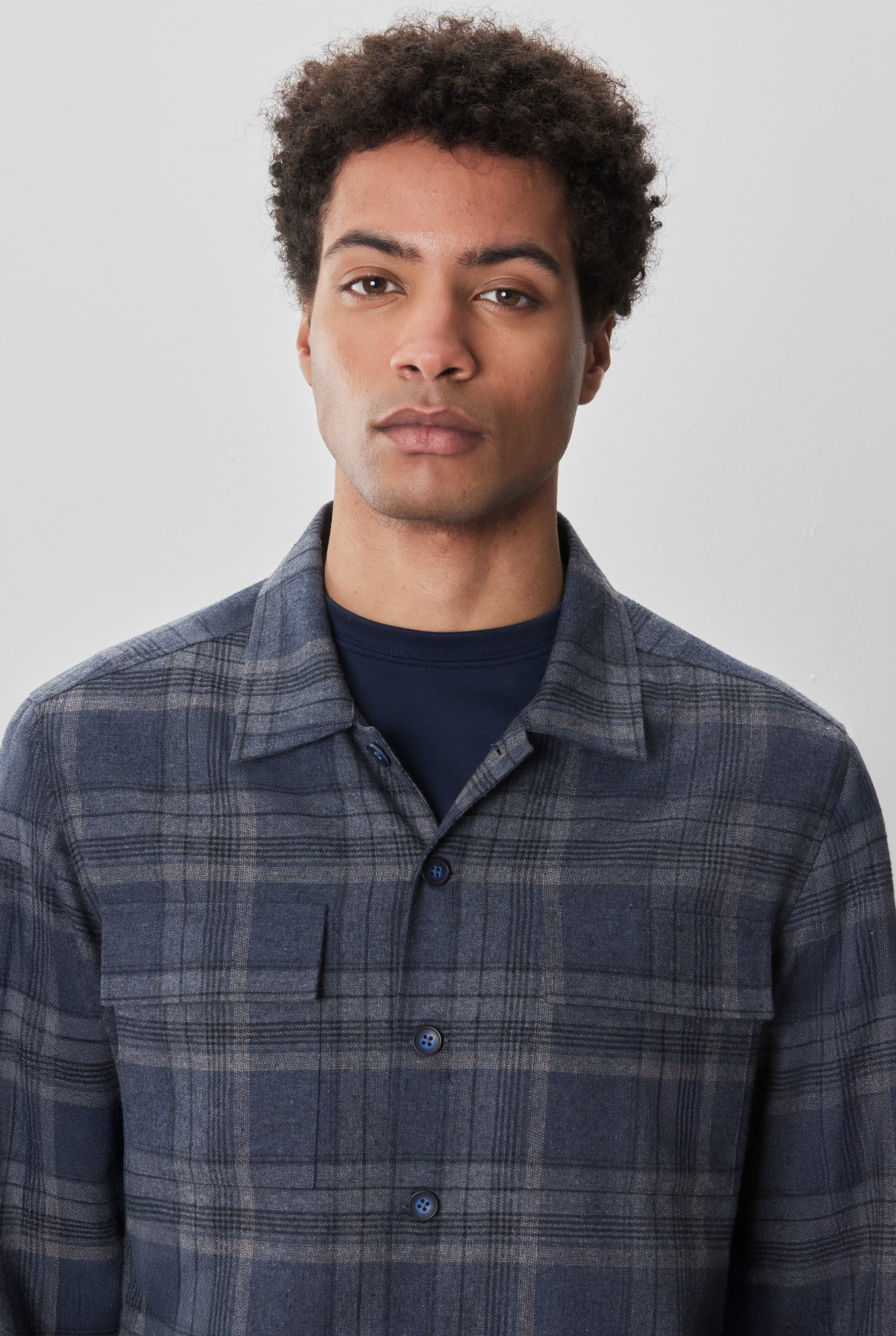 Surchemise tissée à manches longues pour homme par Robert Barakett | Dax RB52605 Bleu | Machemise.ca, vêtements mode pour hommes