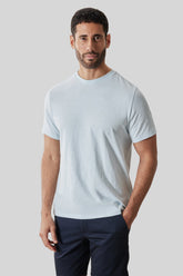 T-Shirt slub pour homme par Robert Barakett | RB61127 Brightwood Brume Bleue | Machemise.ca, vêtements mode pour hommes