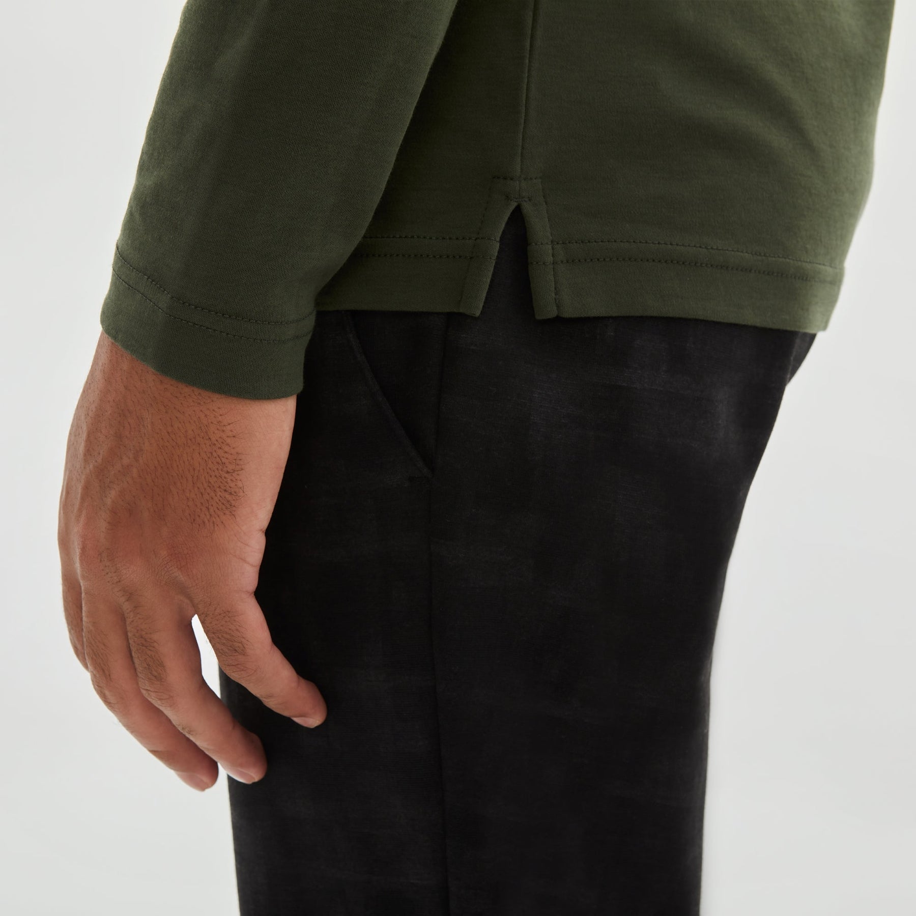Chandail manches longues pour homme par Robert Barakett | Georgia RB82247 Vert Kaki | Boutique Vvög, vêtements mode pour homme et femme