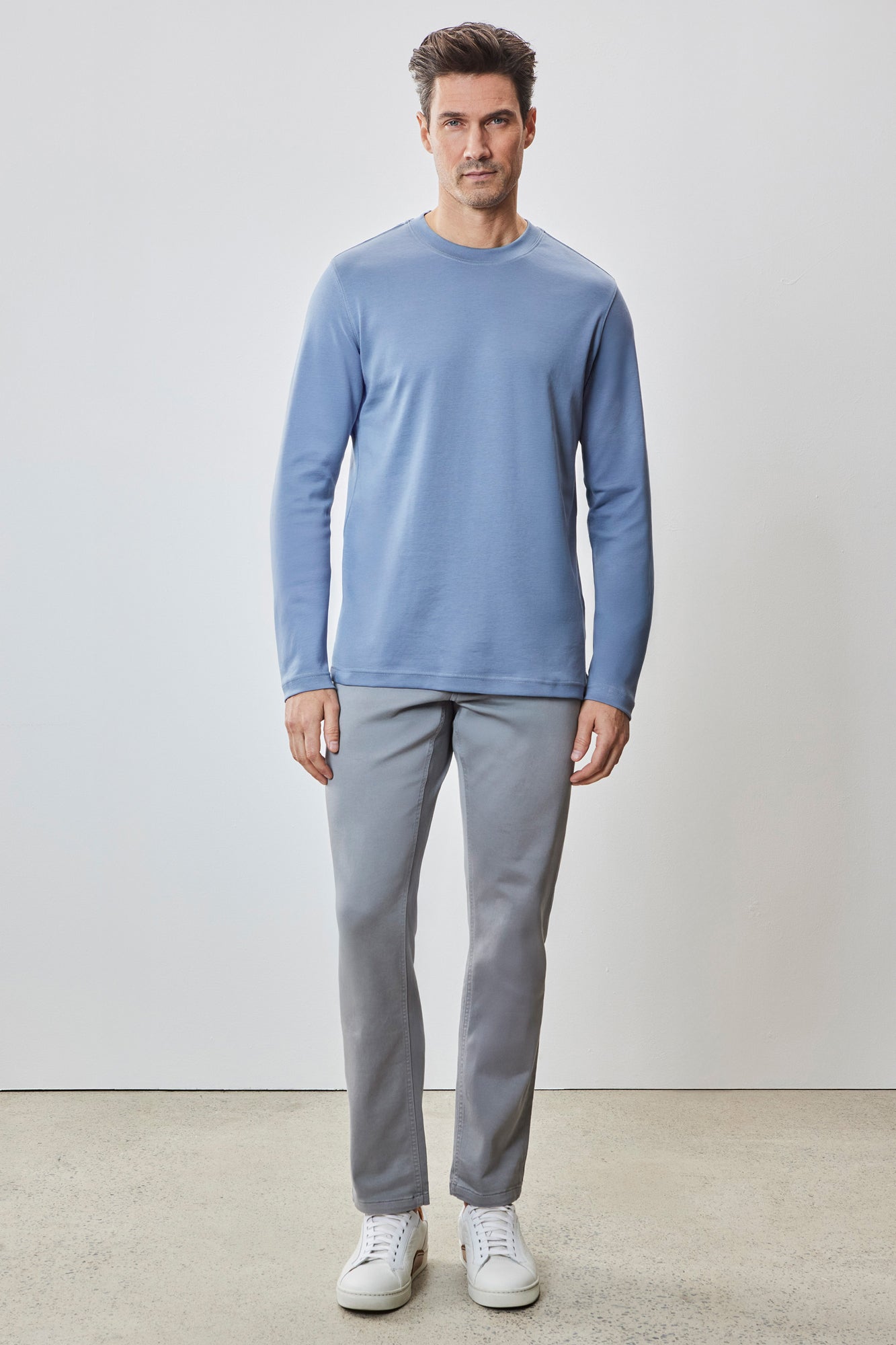 Chandail col rond pour homme par Robert Barakett | RB82247 Georgia Métallique | Machemise.ca, vêtements mode pour hommes