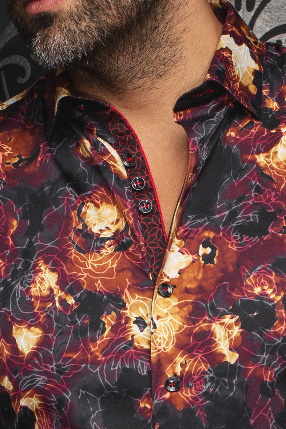 Chemise manches longues pour homme par Au Noir | ROSARUGOSA Noir Rouille | Machemise.ca, inventaire complet de la marque Au Noir