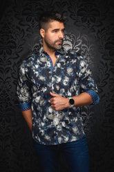 Chemise manches longues pour homme par Au Noir | ROSARUGOSA Marine Olive | Machemise.ca, inventaire complet de la marque Au Noir