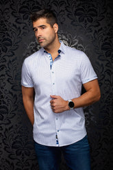 Chemise manches courtes en Knit extensible pour homme par Au Noir | ROSEFIELD (SS) Blanc | Machemise.ca, inventaire complet de la marque Au Noir