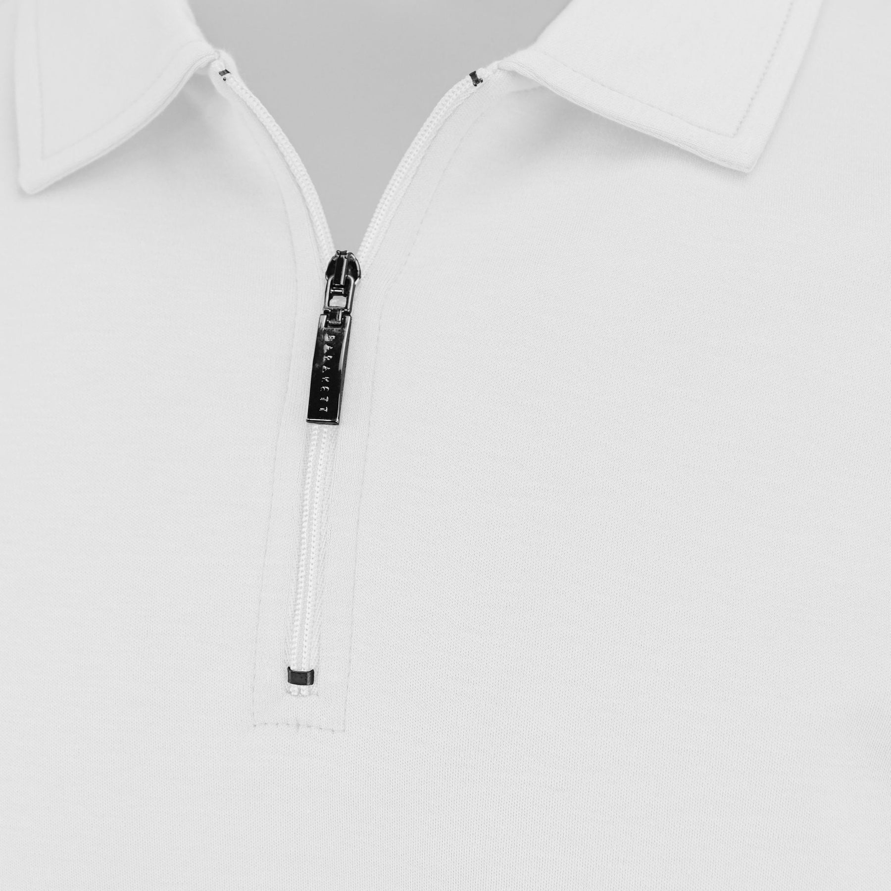 Polo avec fermeture éclair pour homme par Robert Barakett | Georgia RB01030 Blanc | Machemise.ca, vêtements mode pour hommes