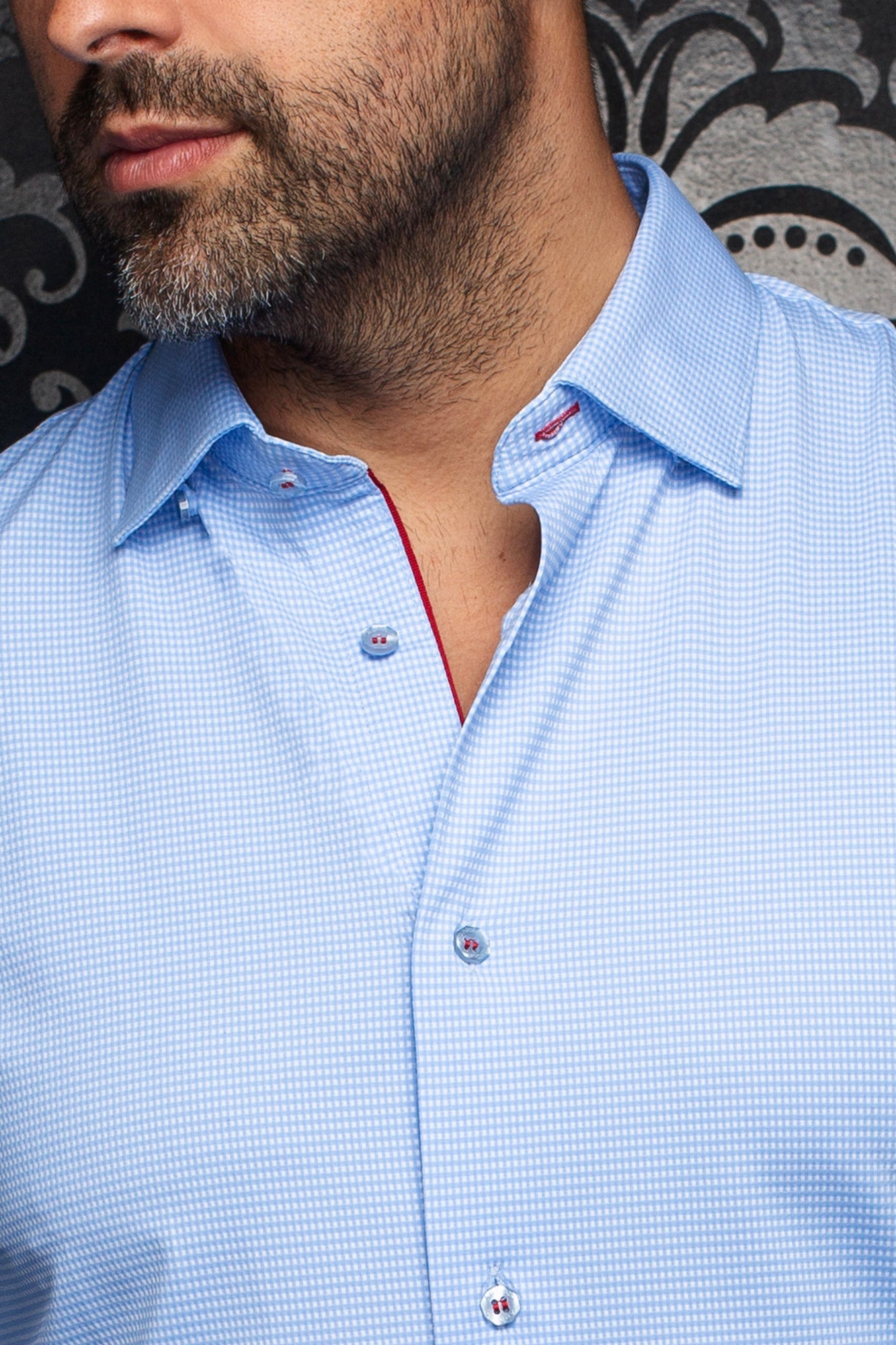 Chemise en nylon pour homme par Au Noir | SALENTO Bleu Clair | Machemise.ca, inventaire complet de la marque Au Noir
