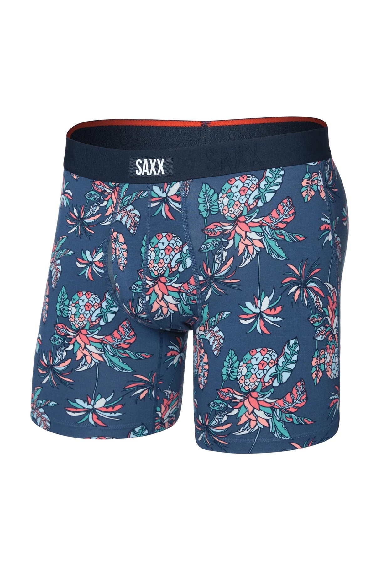 Boxer pour homme par Saxx | SXVX24F Ananas Tropique - Indigo | Machemise.ca, vêtements mode pour hommes