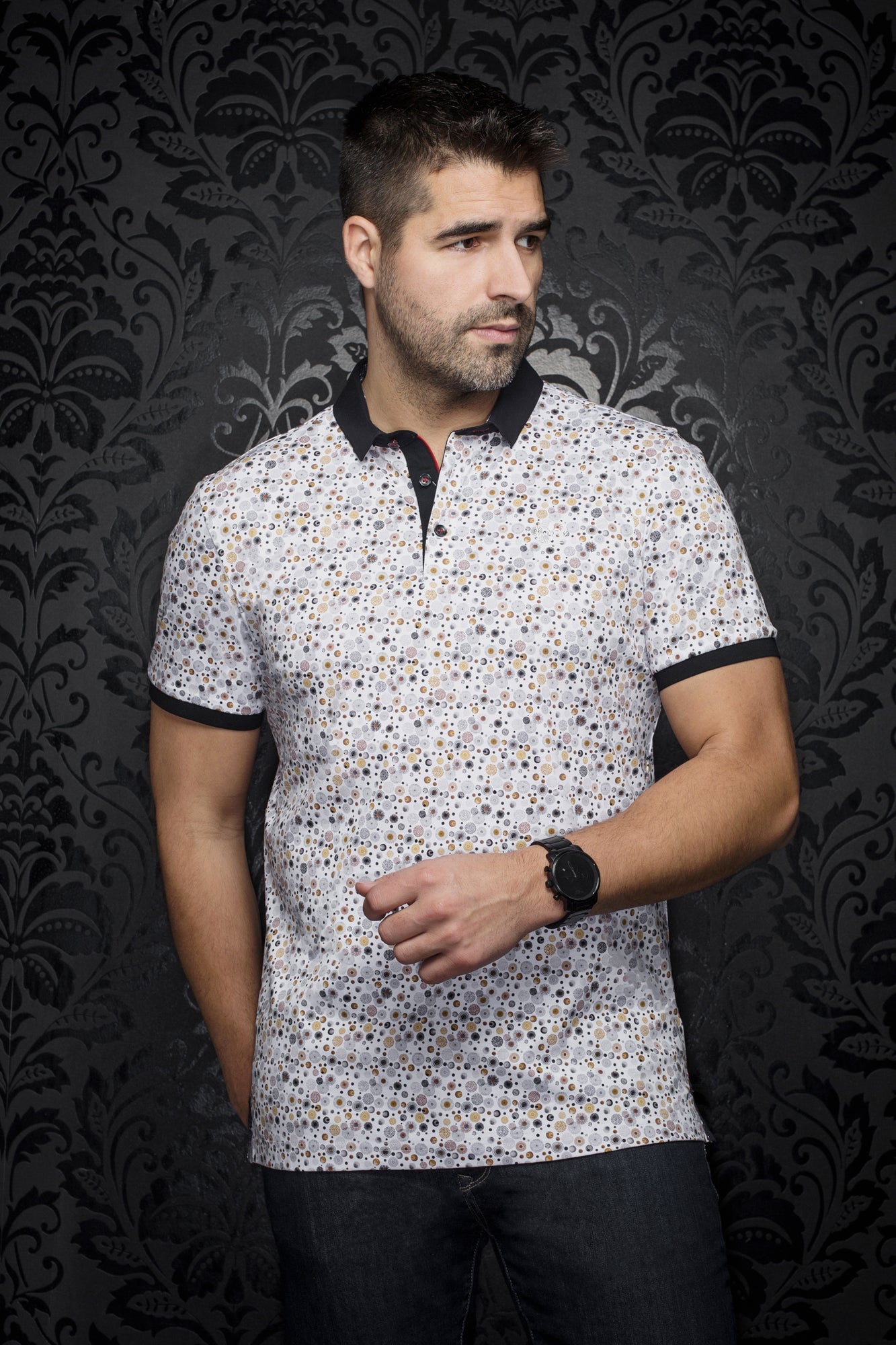 Polo pour homme par Au Noir | ADONIS Blanc Or | Machemise.ca, inventaire complet de la marque Au Noir