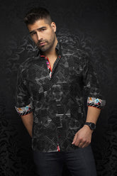 Chemise manches longues pour homme par Au Noir | ARIENZO Noir | Machemise.ca, inventaire complet de la marque Au Noir
