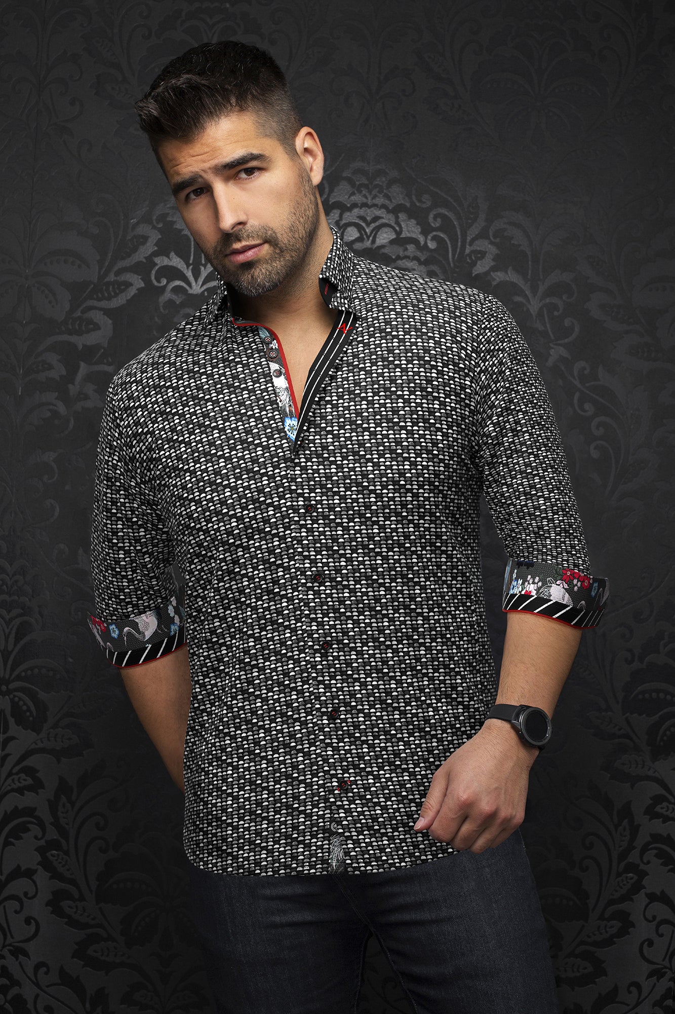 Chemise Habillée Homme Devred - Noir - Taille T XL (43/44) - Coton Stretch - Occasion TB état