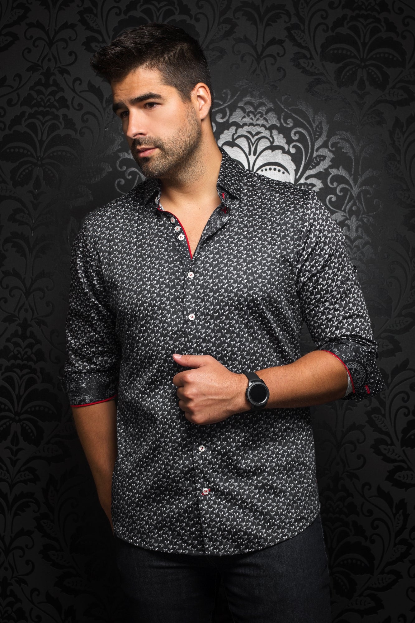 Chemise manches longues en Knit Au Noir - MAKI Black - Machemise.ca, Inventaire complet de la marque Au Noir