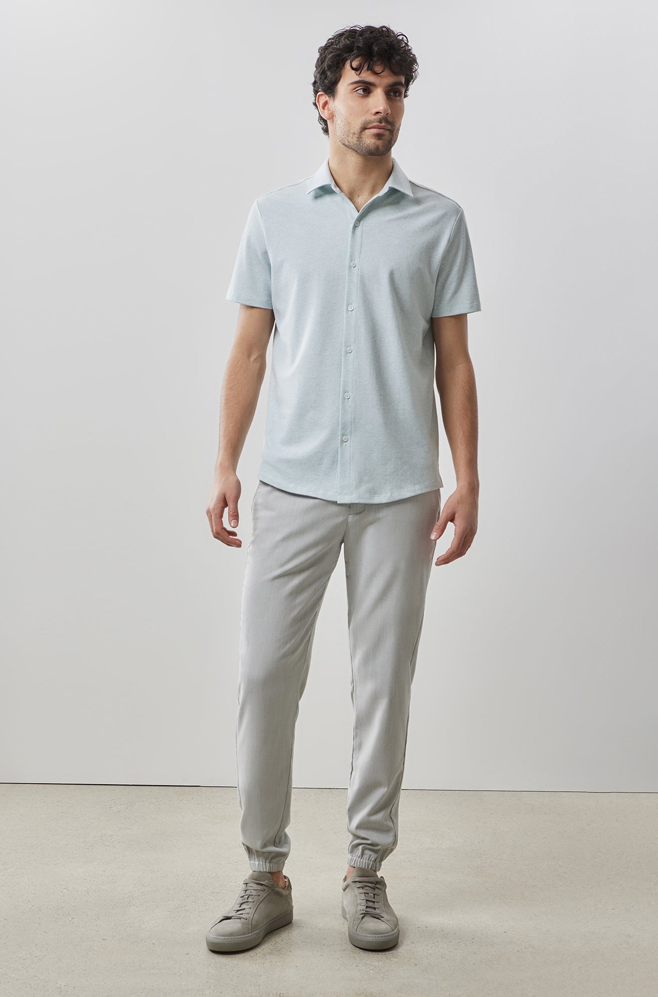 Chemise manches courtes en Knit pour homme par Robert Barakett | Keyes RB41090 TEAL1 | Machemise.ca, vêtements mode pour hommes