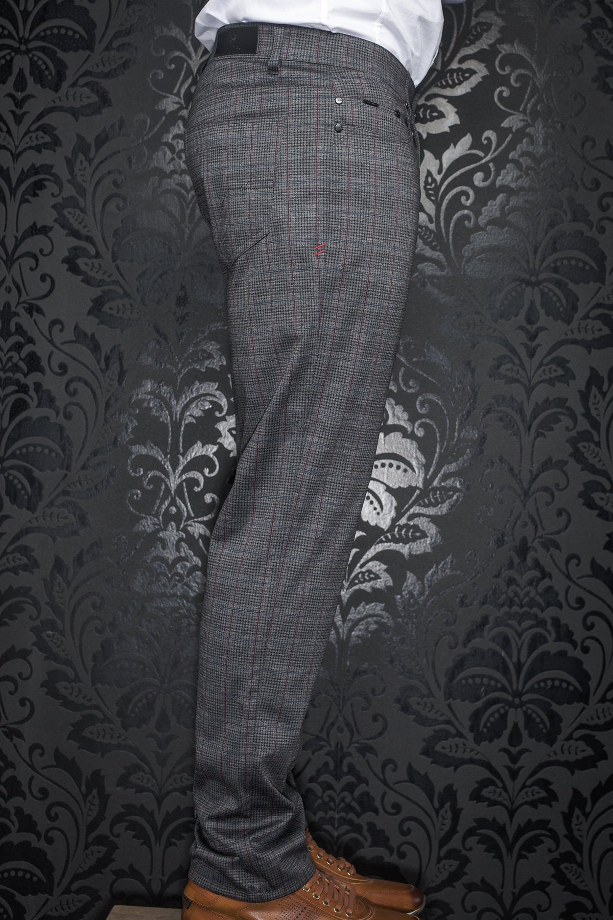 Pantalon pour homme par Au Noir | WINCHESTER-TAYLOR Gris Foncé Multi | Machemise.ca, inventaire complet de la marque Au Noir