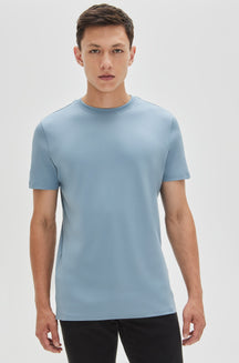 T-shirt à manches courtes pour homme par Robert Barakett | 23336 Georgia Bleu Fumé | Machemise.ca, vêtements mode pour hommes